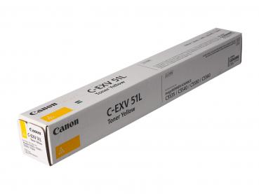 Original Toner Typ: C-EXV51LY Yellow für Canon imageRUNNER: iR C5535 / iR C5540 / iR C5550 / iR C5560