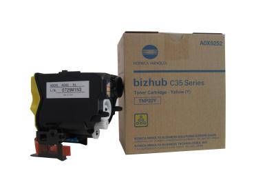 Genuine Toner Typ: TNP-22Y yellow for Konica-Minolta bizhub C35 / bizhub C35P