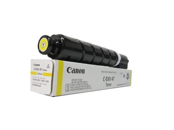 Original Toner Typ: C-EXV47 Yellow für Canon imageRUNNER: iR C250 / iR C350 / iR C351