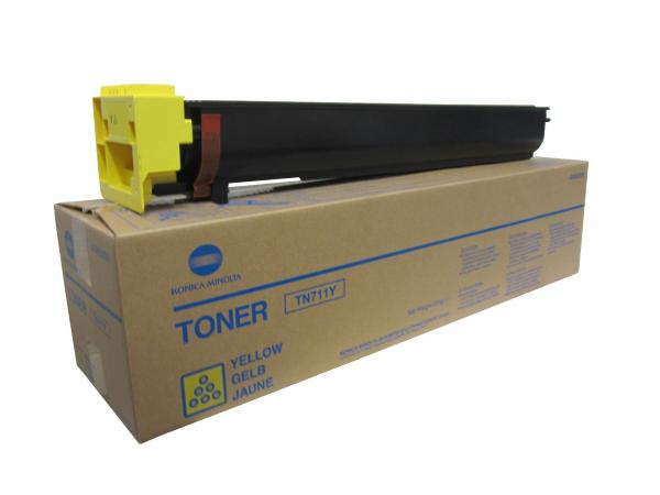 Original Toner Typ: TN-711Y Yellow für Konica-Minolta C654 / C654e / C754 / C754e