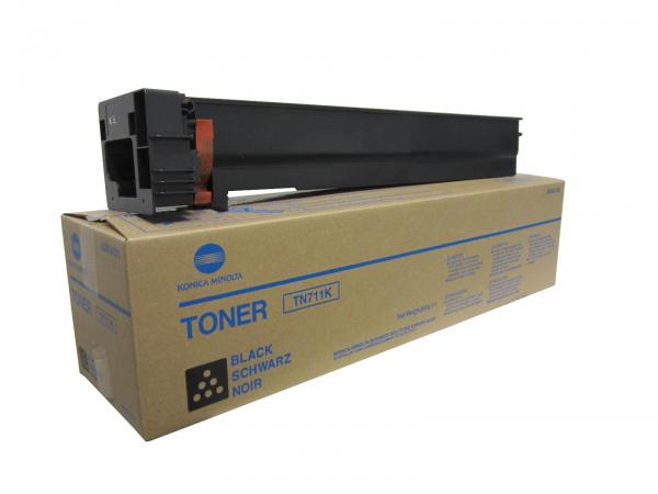 Original Toner Typ: TN-711K Schwarz ( Black ) für Konica-Minolta C654 / C654e / C754 / C754e