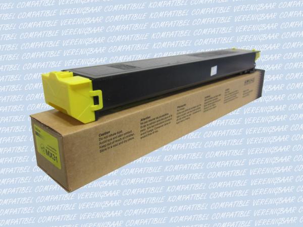 Kompatibler Toner Typ: MX23GTYA Yellow für Sharp MX-2010U / MX-2310U / MX-2314 / MX-2614N / MX-3111U / MX-3114